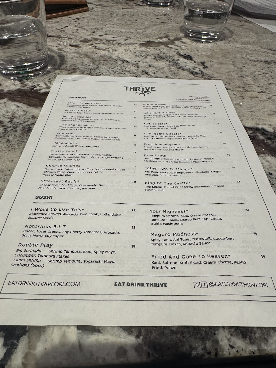 Thrive Cocktail Lounge & Eatery Menu - Image 3