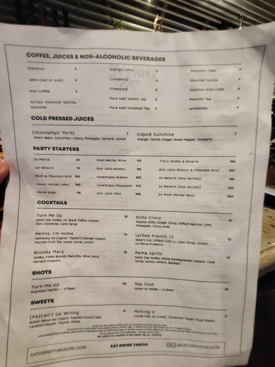 Thrive Cocktail Lounge & Eatery Menu - Image 6